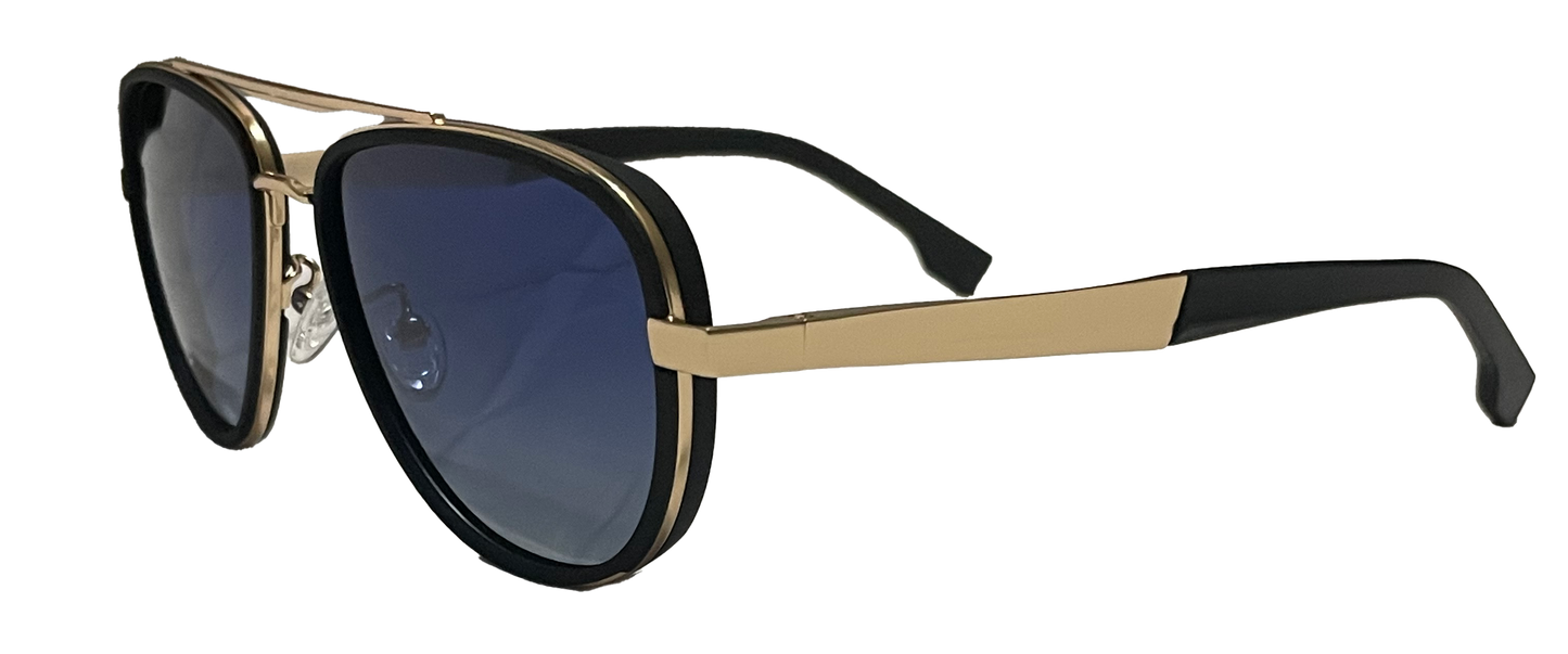 Gold Wire Blue Aviators