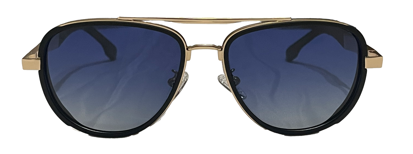 Gold Wire Blue Aviators